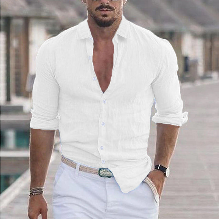 Men's Long Sleeve Polo | Turn-Down Collar & Comfortable Wear