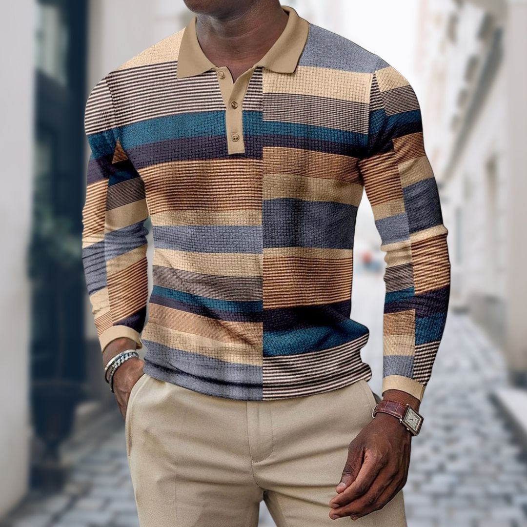 Men's Long Sleeve Polo Shirt | Fitted & Smart