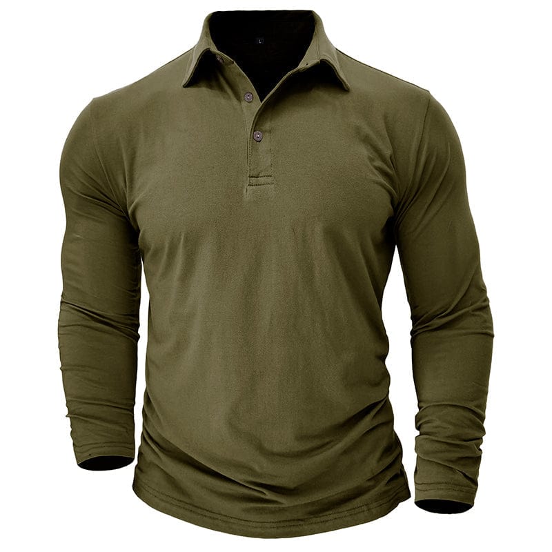 Men's Long Sleeve Polo Shirt | Fitted Cut