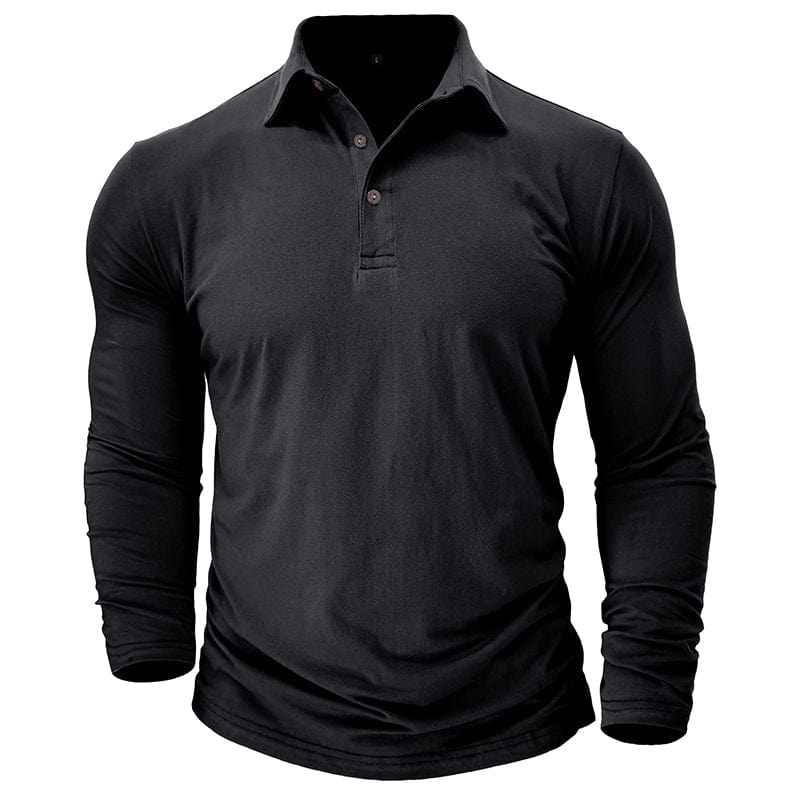Men's Long Sleeve Polo Shirt | Fitted Cut