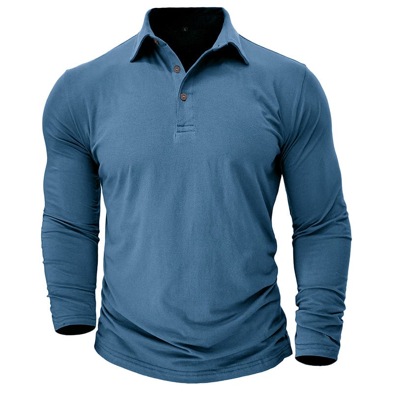 Men's Long Sleeve Polo Shirt | Fitted Cut