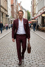 mens classic tailored suit blazer and trousers formal outfit | Avellory