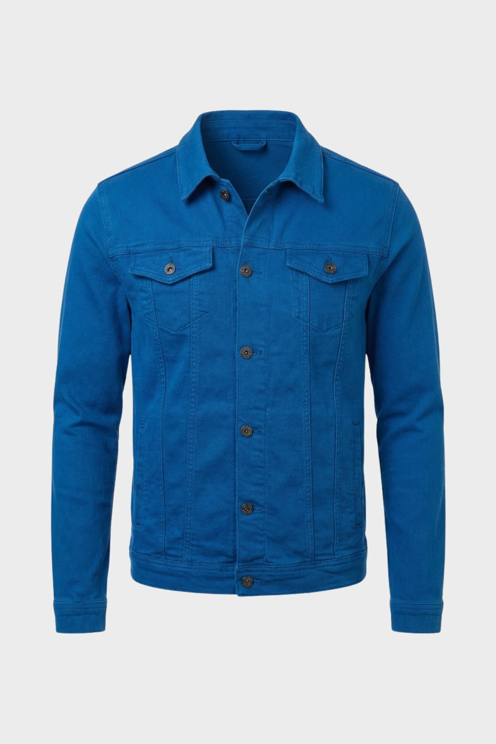 Men's Jacket with Button Placket and Chest Pockets