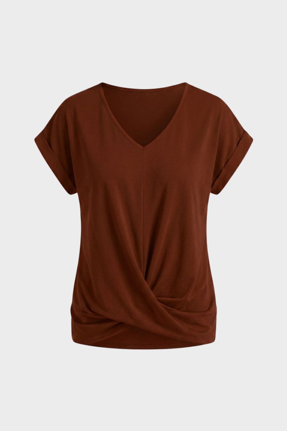 Women's V-Neck T-Shirt with Knot
