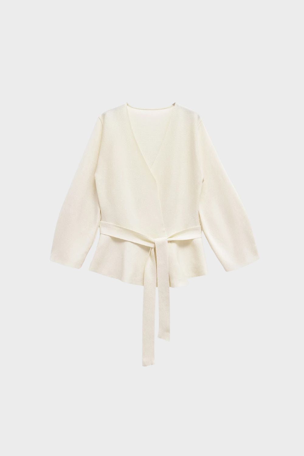 Women's Wrap Blouse with Belt and V-Neck