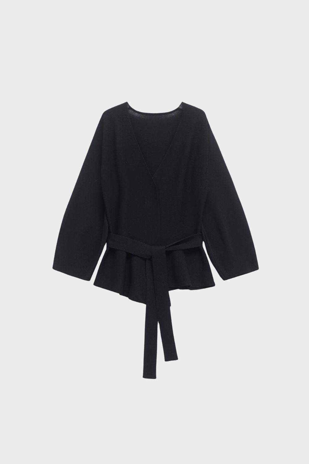 Women's Wrap Blouse with Belt and V-Neck