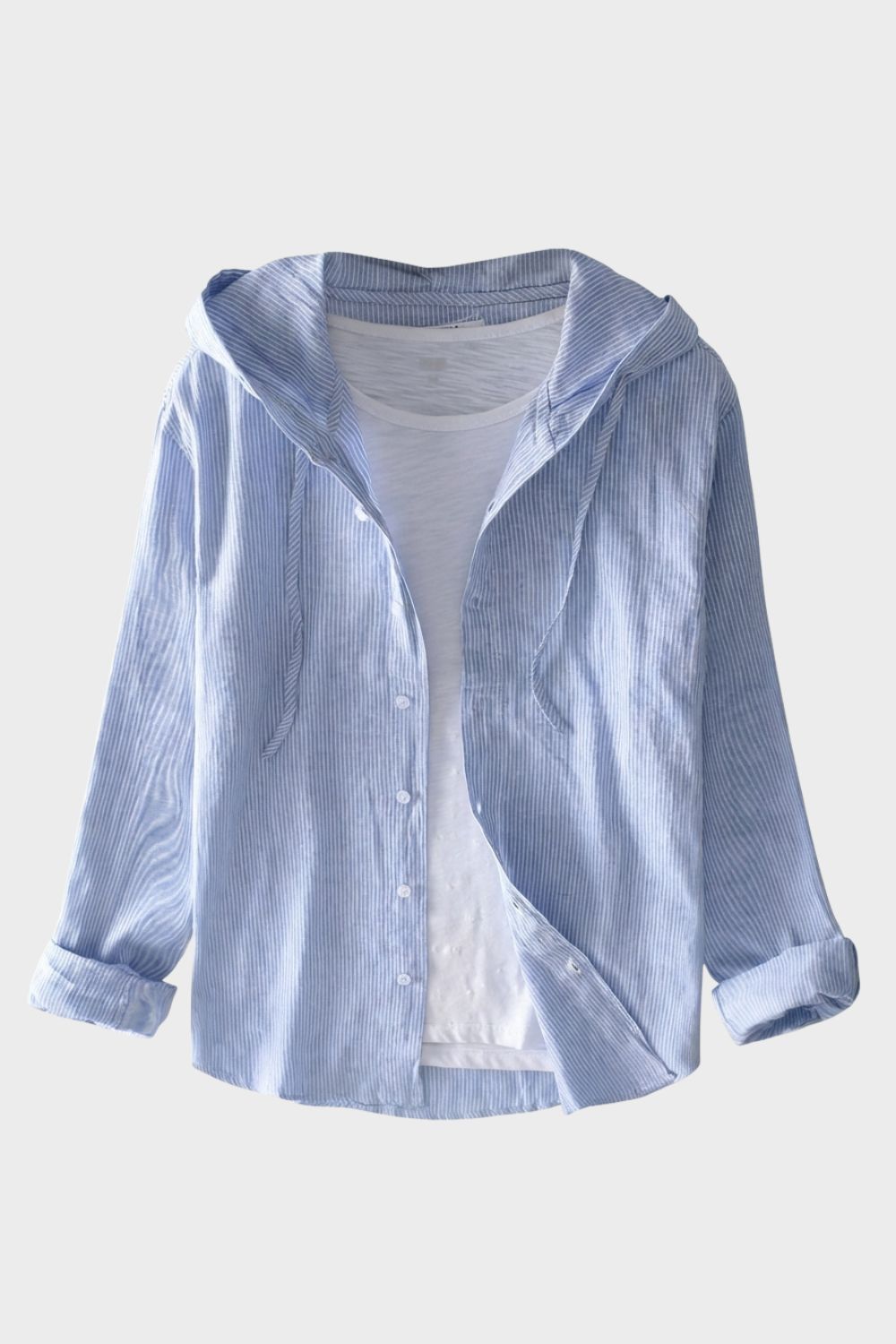 Men's Shirt with Hood and Stripes