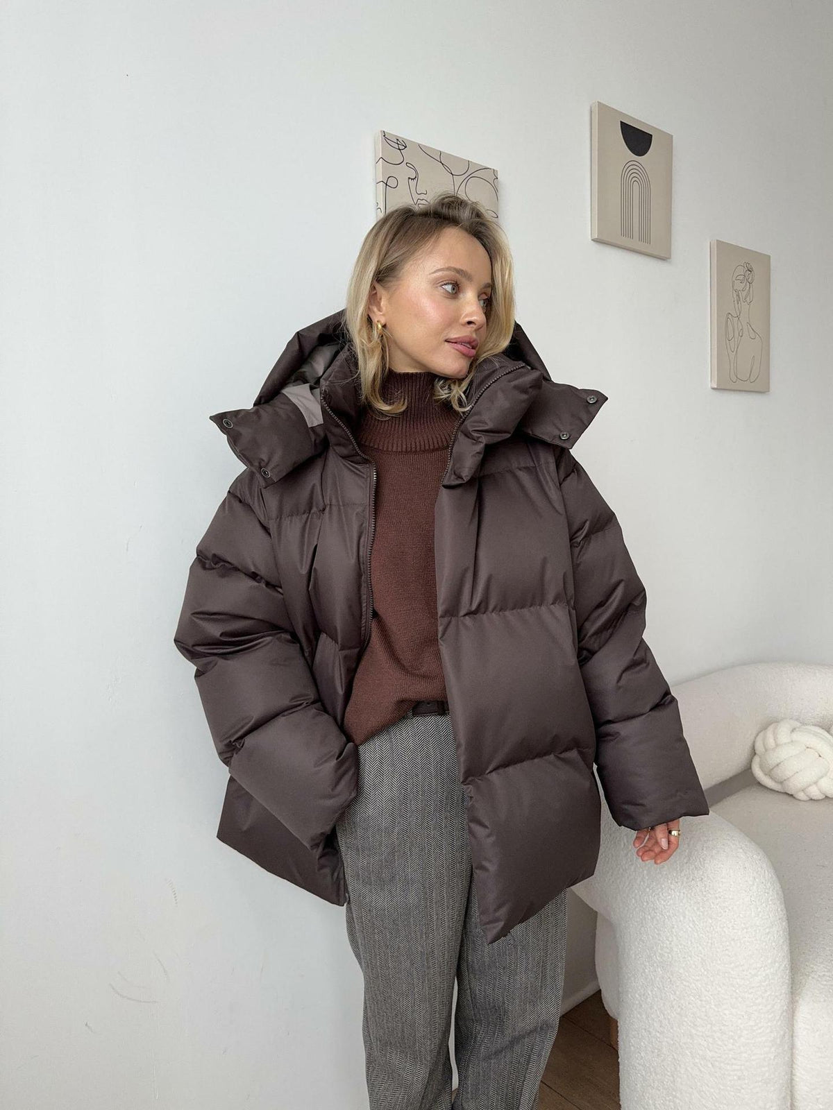 Women's Hooded Winter Jacket | Oversized & Warm