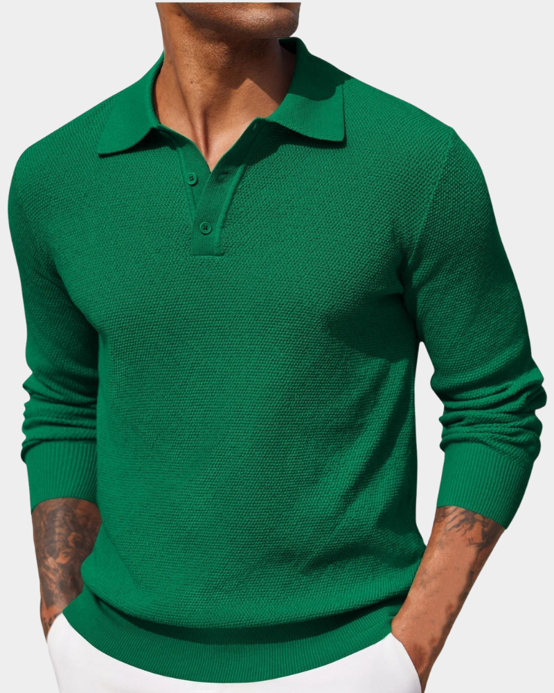 Men's Polo Jumper | Comfortable Fit & Crease-Free