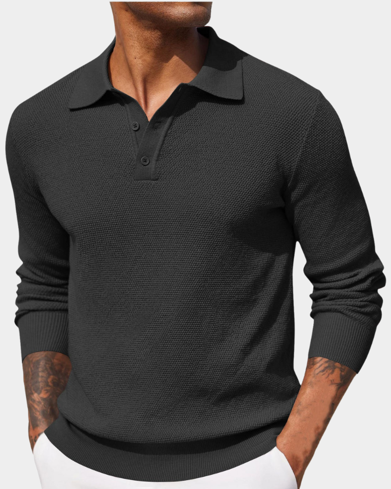 Men's Polo Jumper | Comfortable Fit & Crease-Free