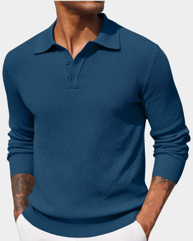 Men's Polo Jumper | Comfortable Fit & Crease-Free
