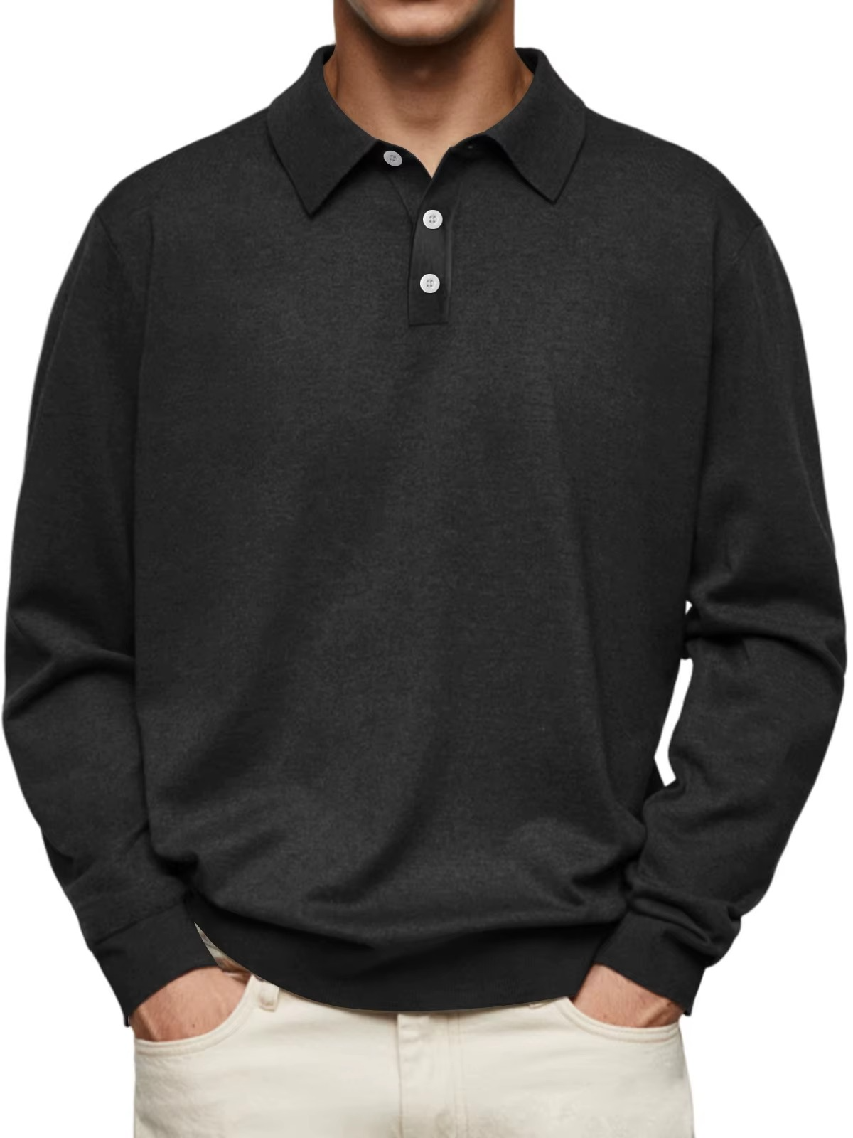 Men's Long Sleeve Polo Shirt | Crease-Free & Holds Its Shape