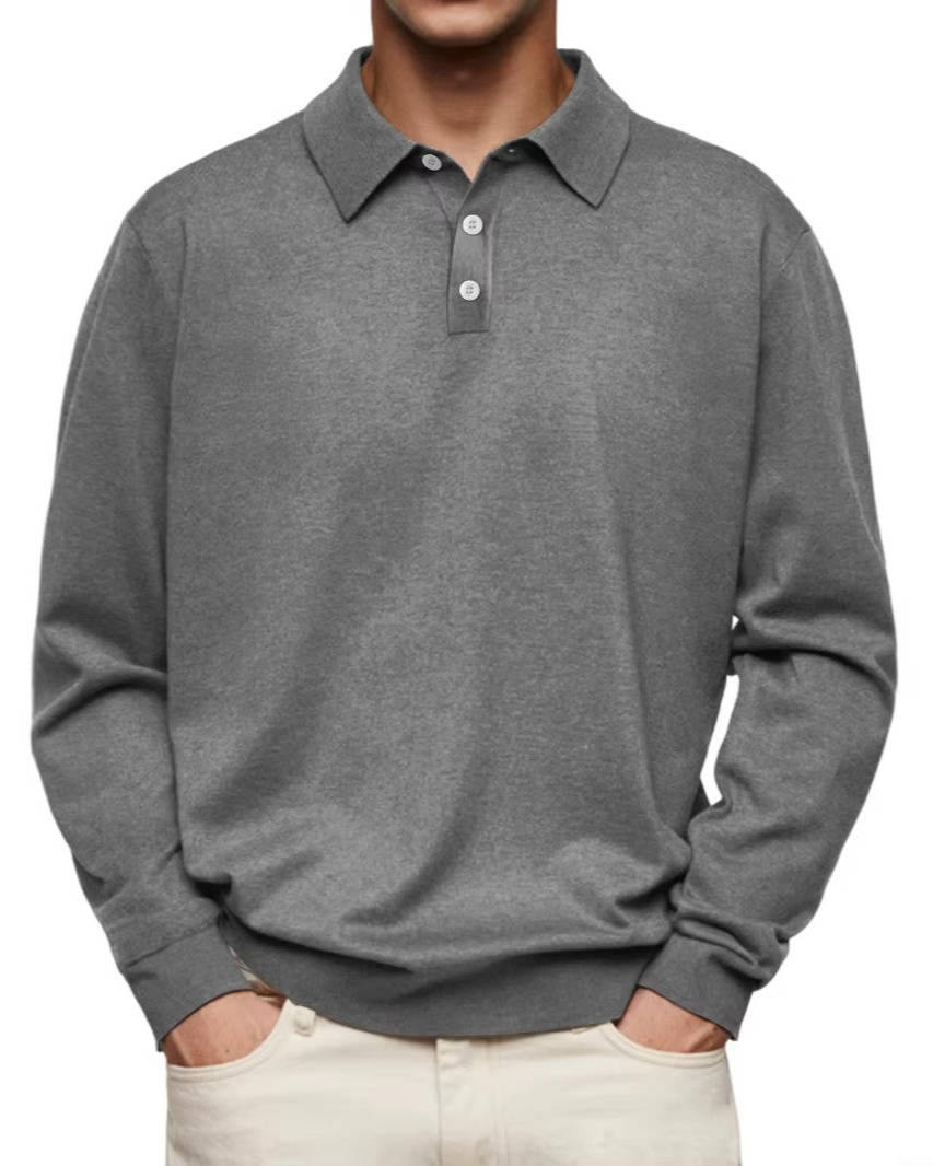 Men's Long Sleeve Polo Shirt | Crease-Free & Holds Its Shape