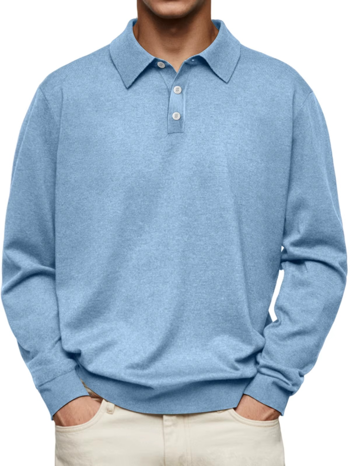 Men's Long Sleeve Polo Shirt | Crease-Free & Holds Its Shape