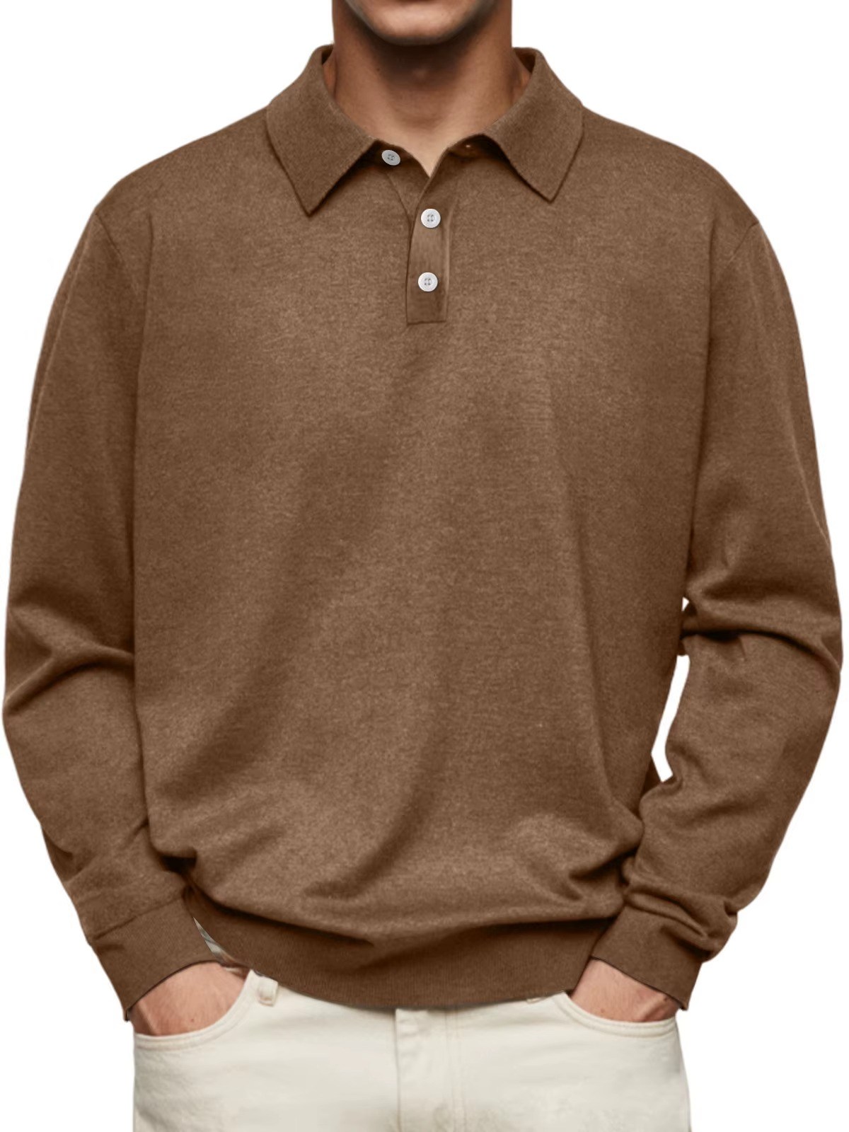 Men's Long Sleeve Polo Shirt | Crease-Free & Holds Its Shape