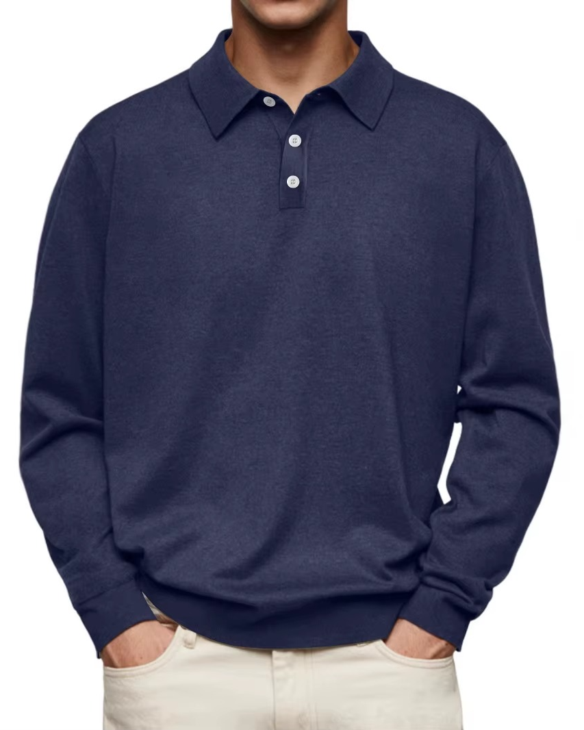 Men's Long Sleeve Polo Shirt | Crease-Free & Holds Its Shape