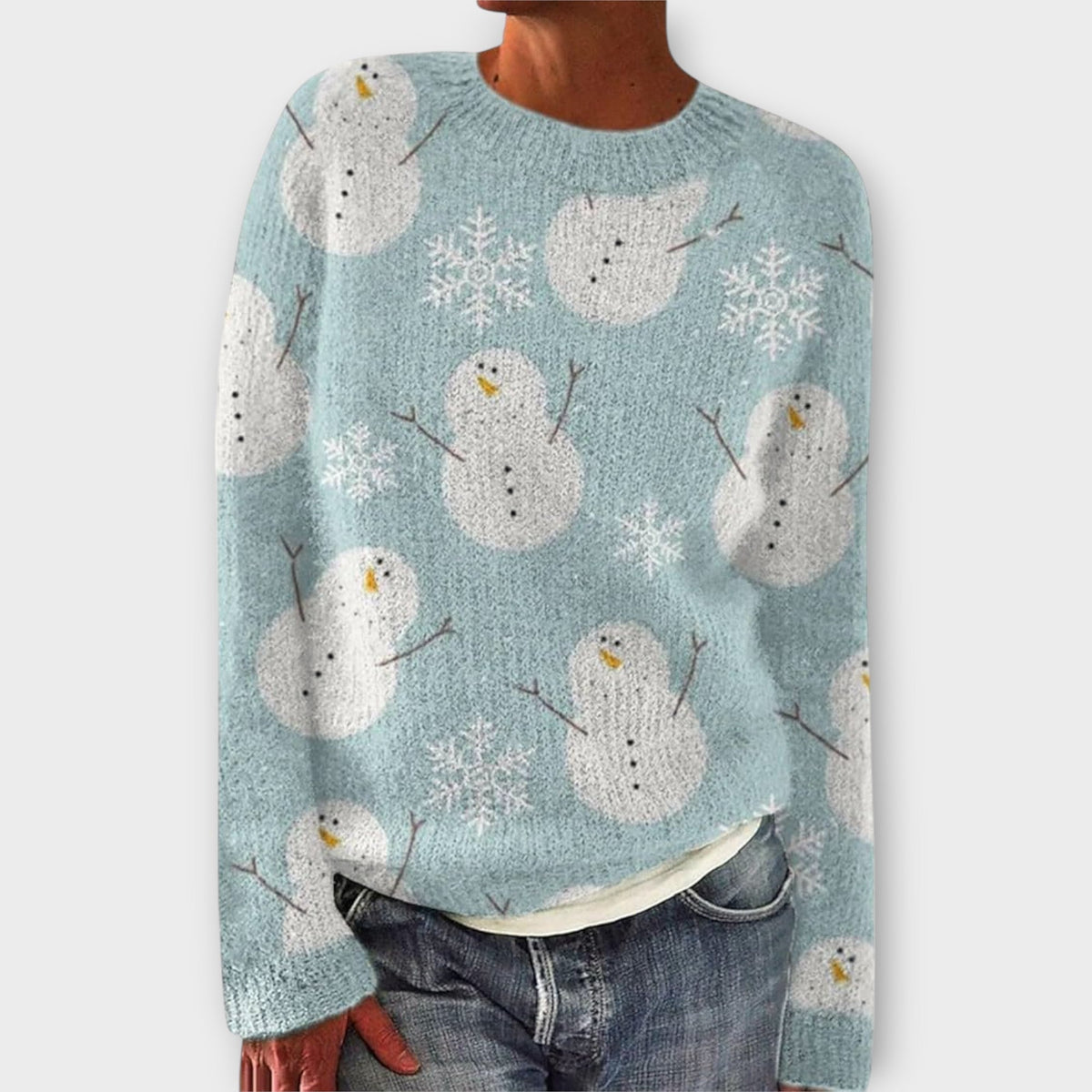 Women's Jumper | Antler Pattern & Crew Neck