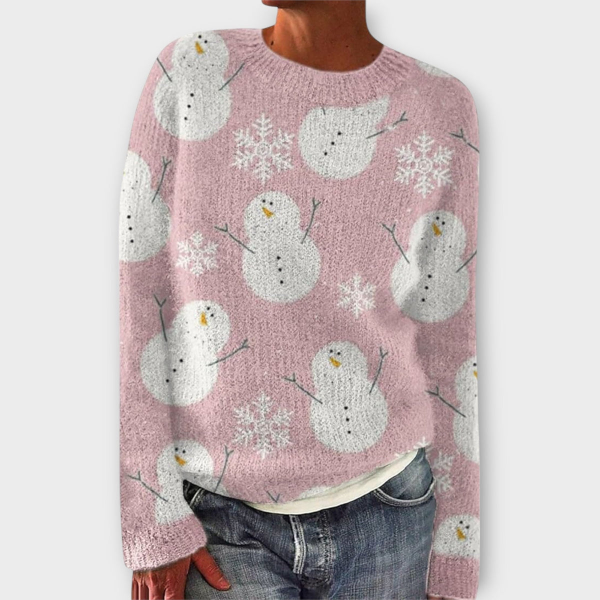 Women's Jumper | Antler Pattern & Crew Neck