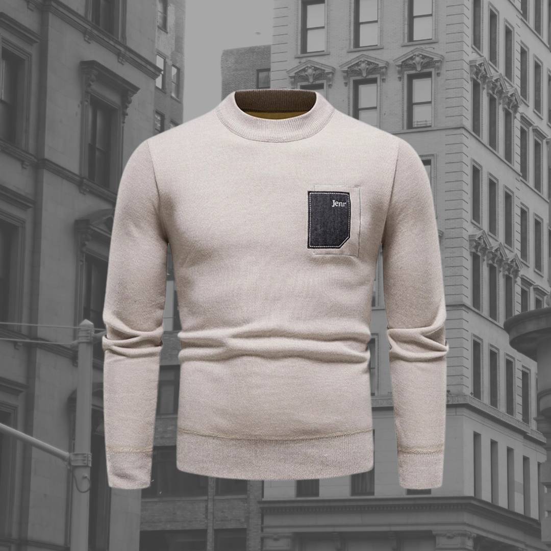 Men's Jumper | Chest Pocket & Stand Collar