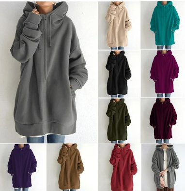 Women's Zip-Up Hoodie | Warm & Comfortable