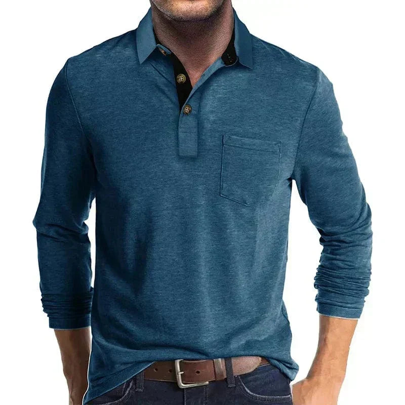 Men's Long Sleeve Polo Shirt | Colourfast & Durable