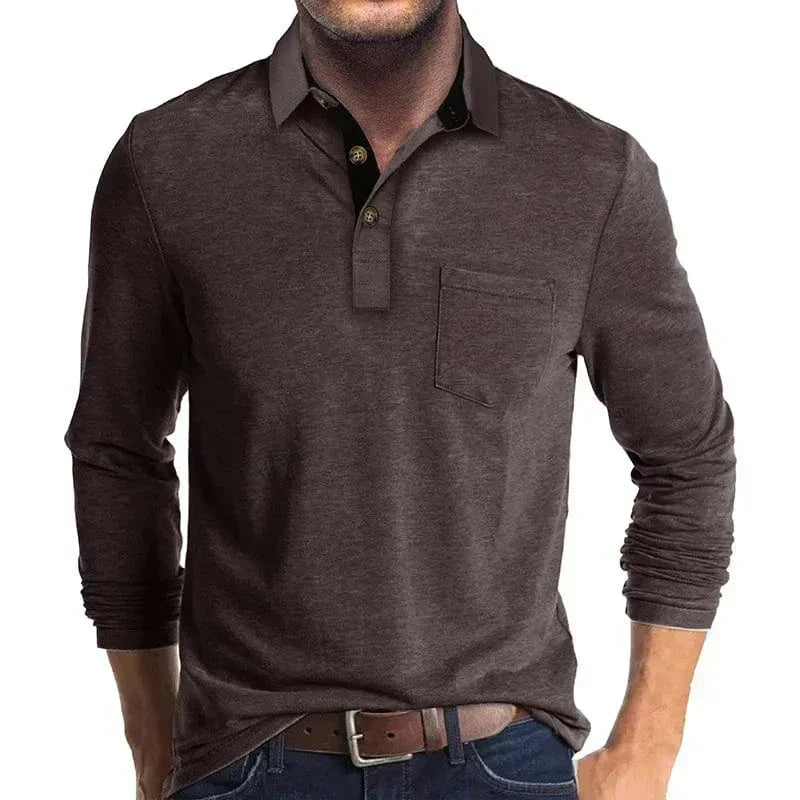 Men's Long Sleeve Polo Shirt | Colourfast & Durable