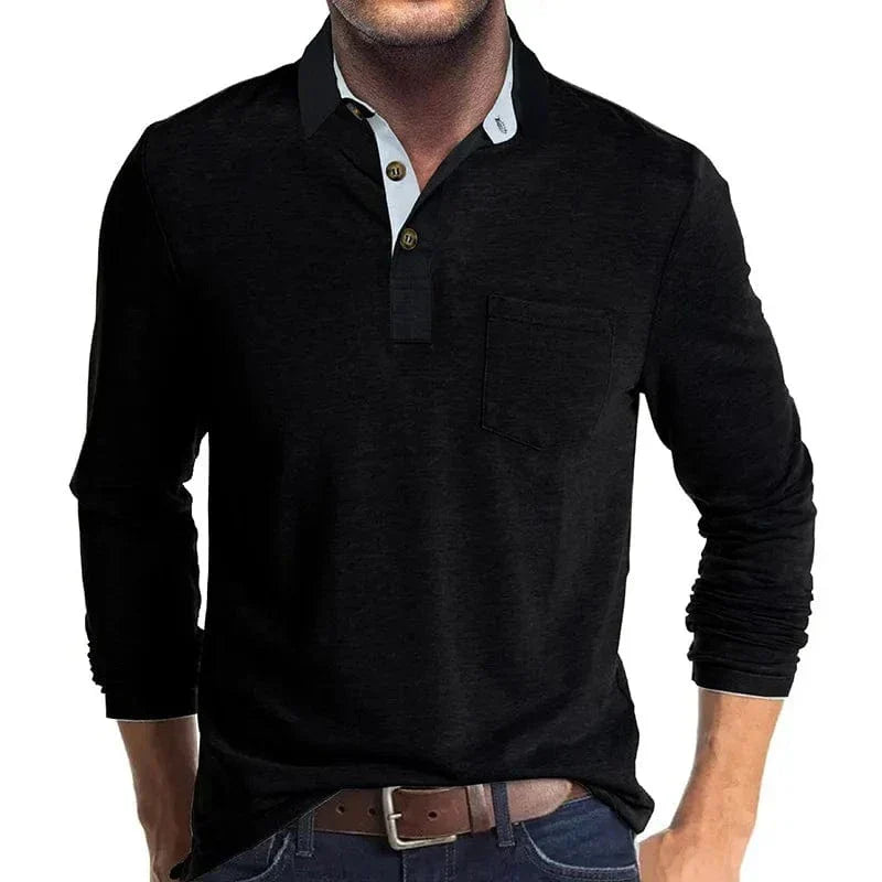 Men's Long Sleeve Polo Shirt | Colourfast & Durable