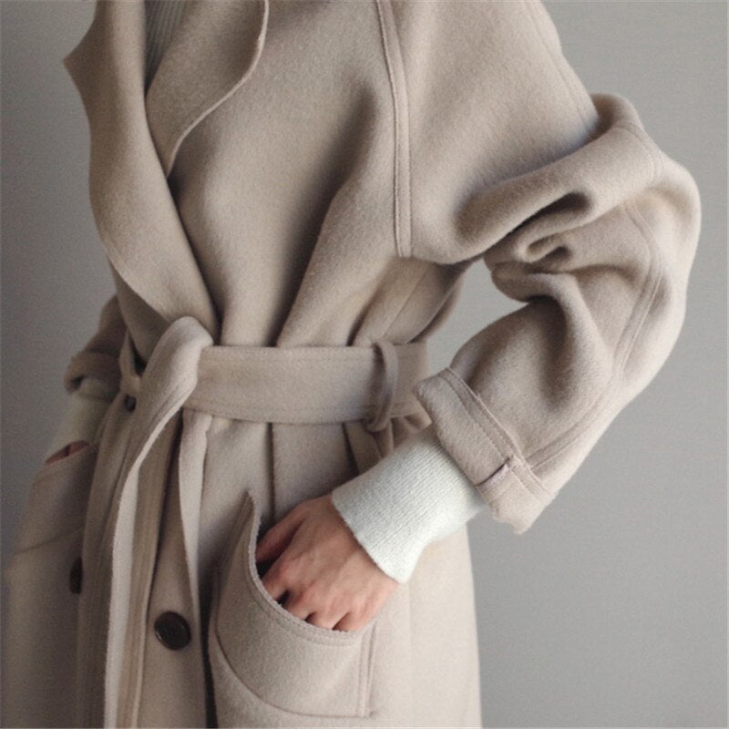 Women's Winter Coat | Tie Belt for a Tailored Silhouette