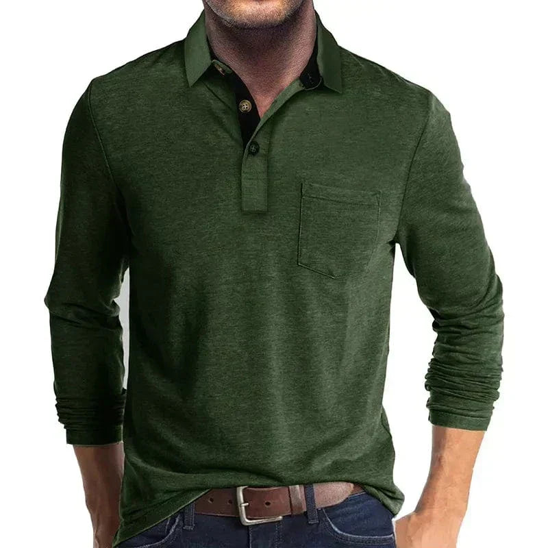 Men's Long Sleeve Polo Shirt | Colourfast & Durable