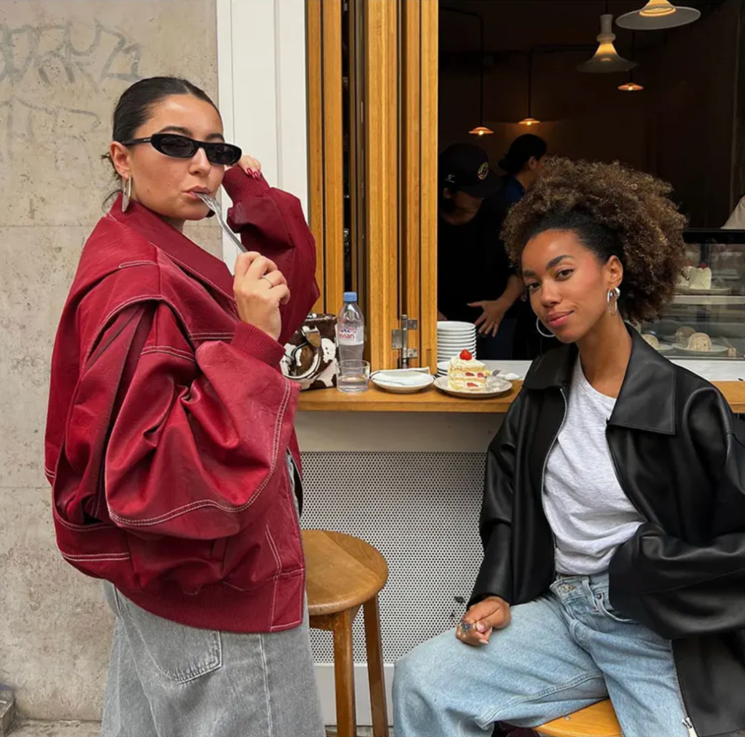 Women's Bomber Jacket | Oversized Cut & Ribbed Cuffs