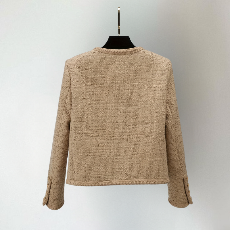 Women's Cardigan | Bouclé Look & Decorative Buttons