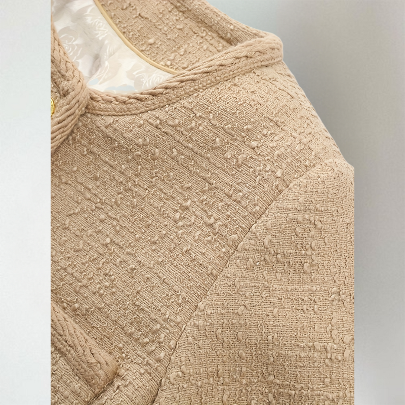 Women's Cardigan | Bouclé Look & Decorative Buttons