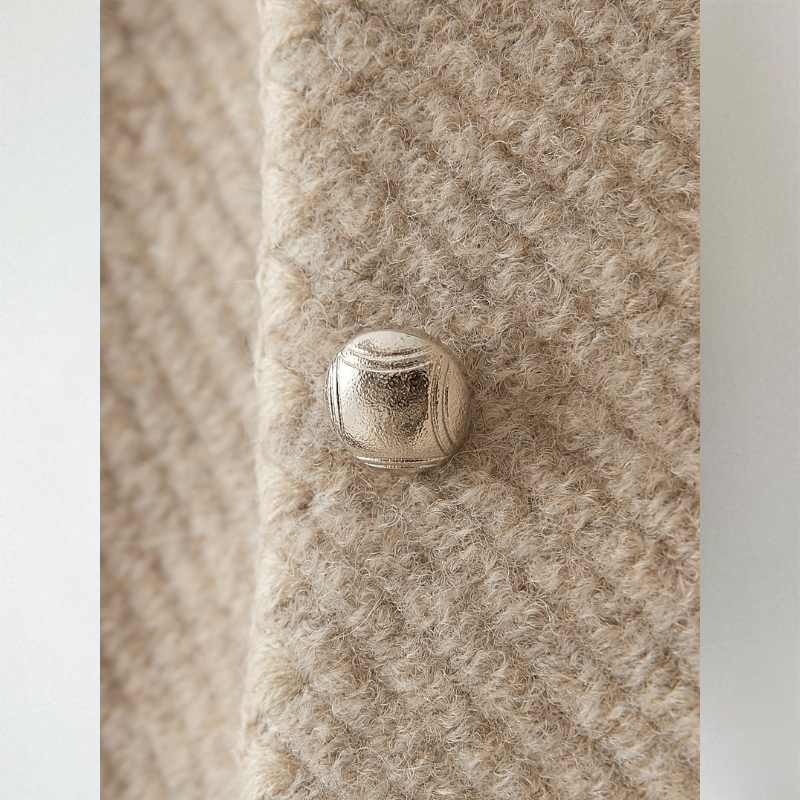 Women's Cardigan | Fine Texture & Collarless Cut