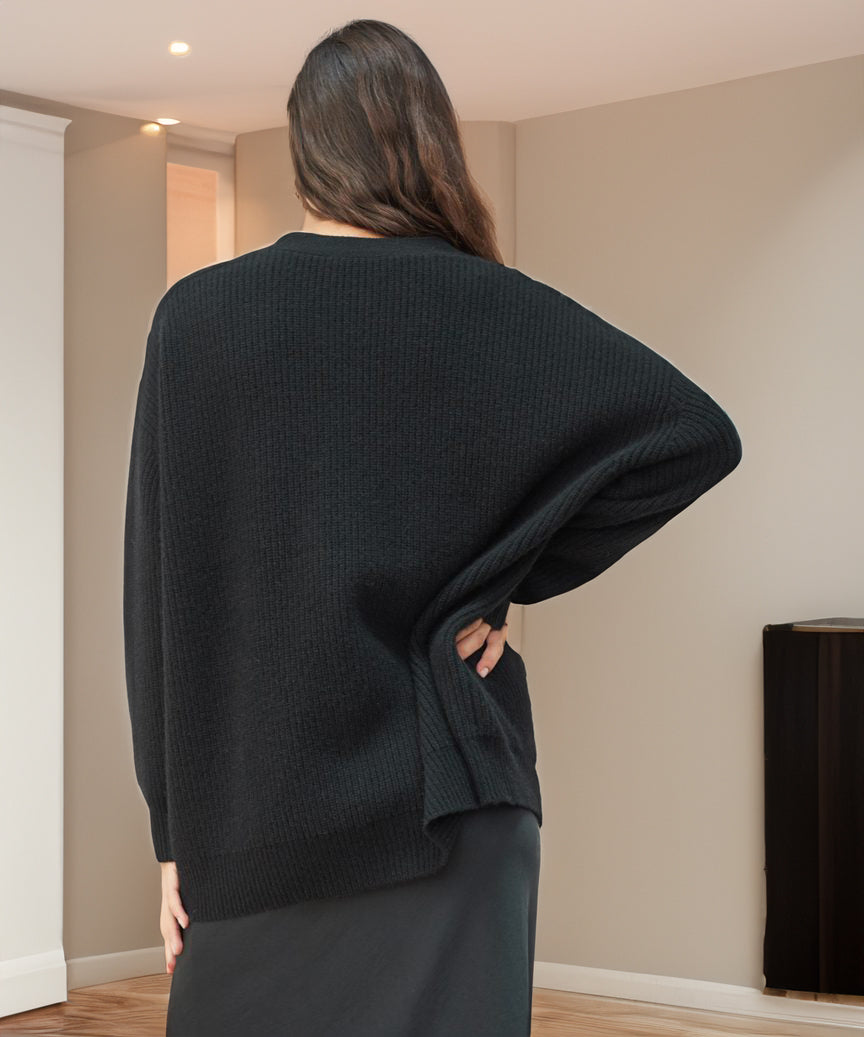 Women's Cardigan | Cocoon Cut & Rib Knit