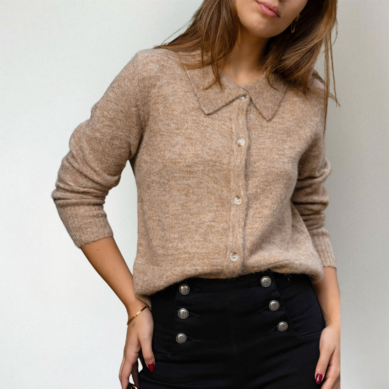 Women's Cardigan | Collared & Soft Handle