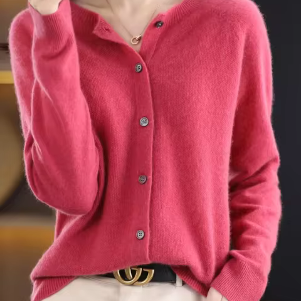 Women's Cardigan | Crew Neck & Soft Touch
