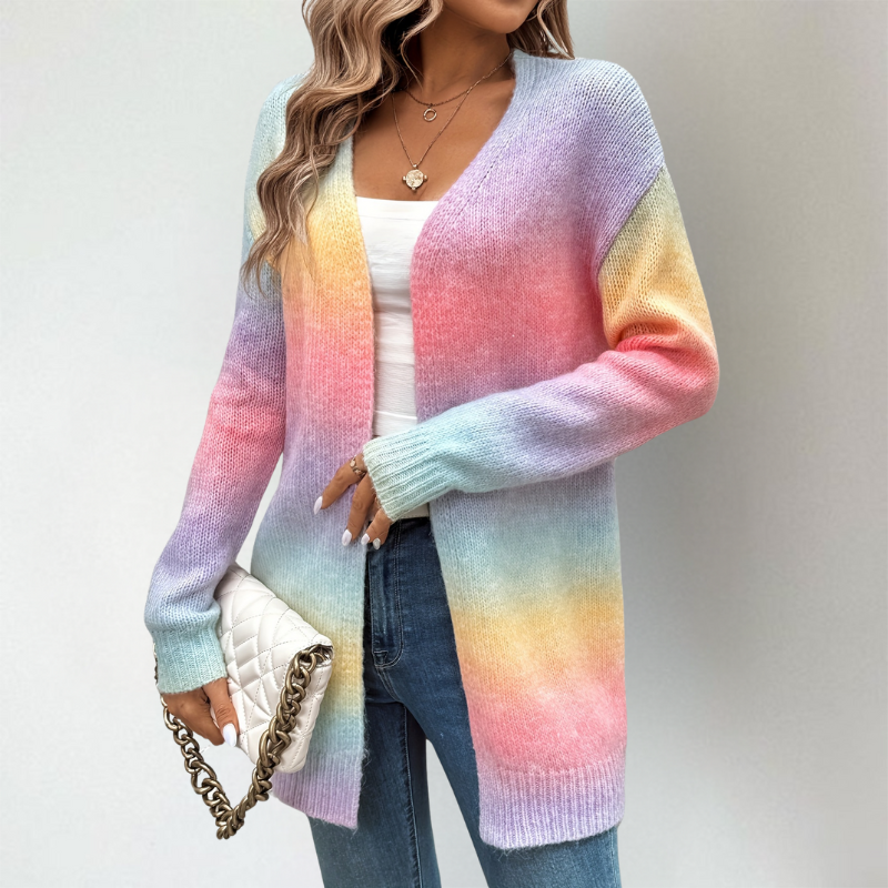 Women's Cardigan | Ombré Design & Longline