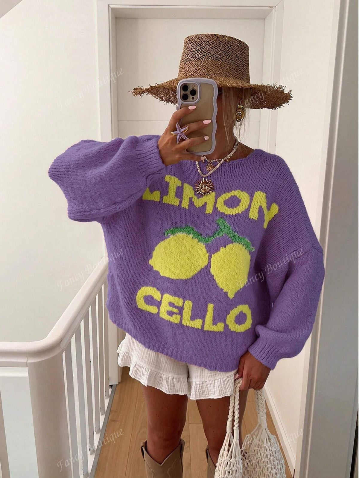 Women's Knitted Jumper | Cheerful Design & Comfortable Fit