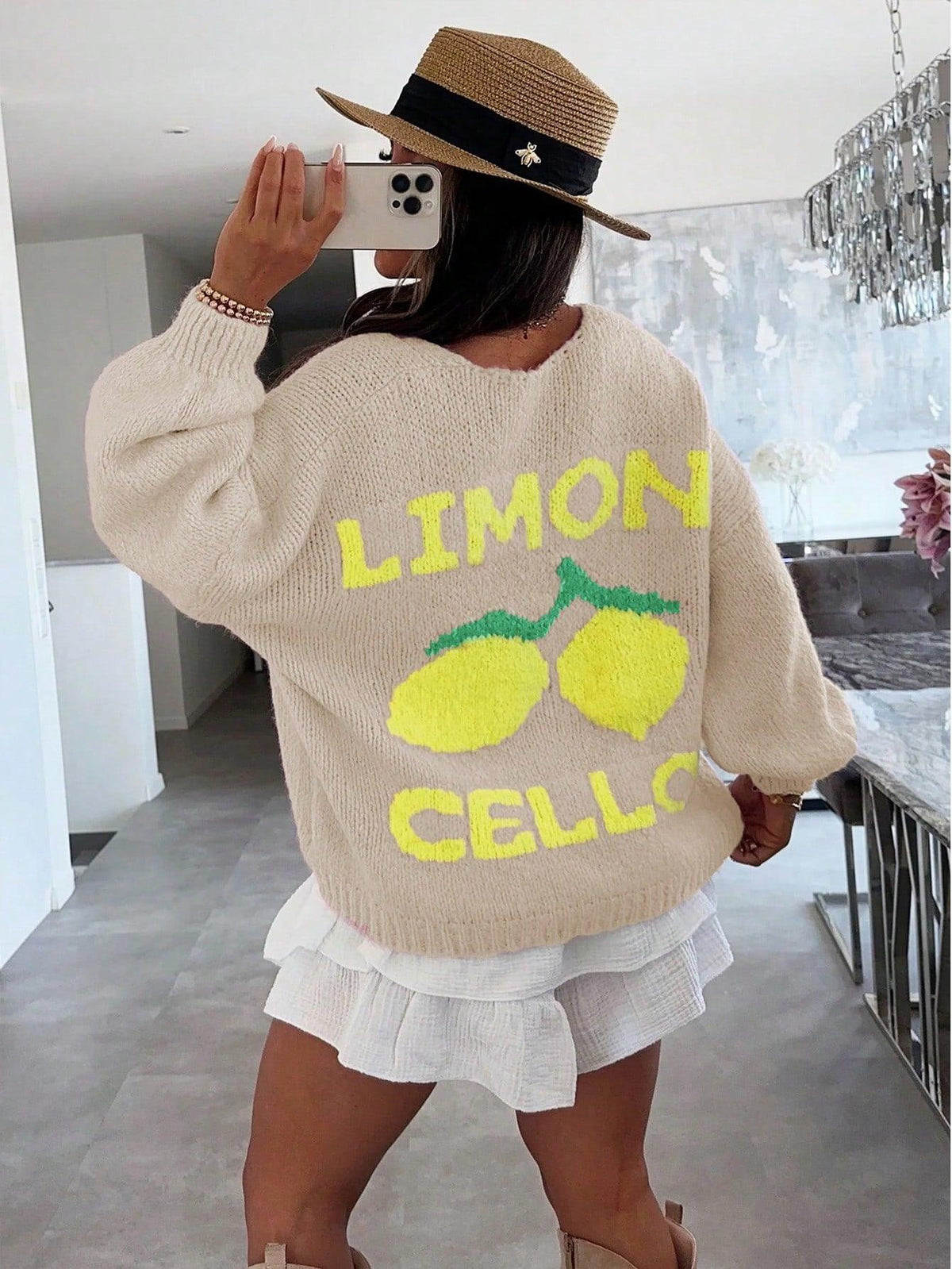 Women's Knitted Jumper | Cheerful Design & Comfortable Fit