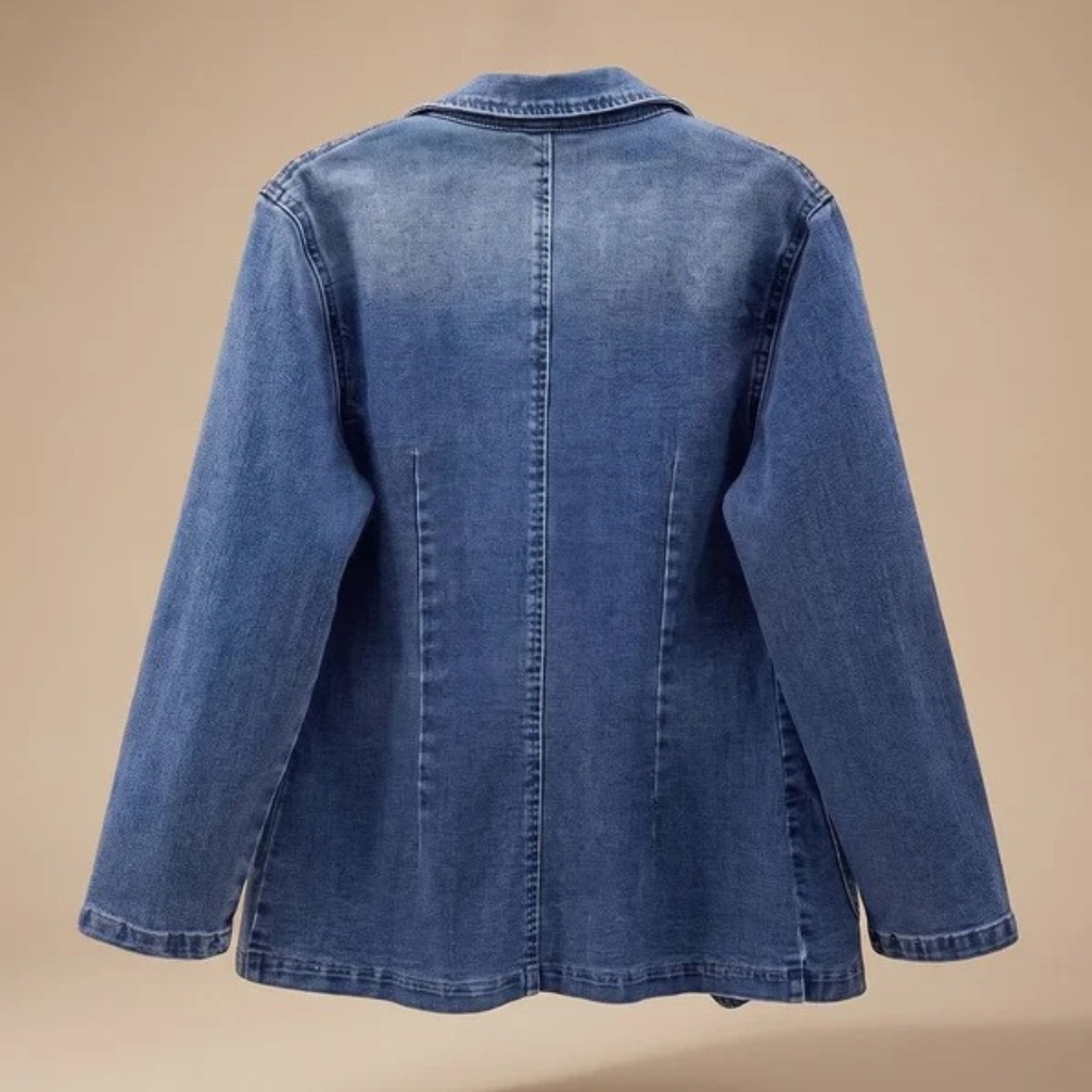 Women's Denim Blazer | Lapel Design & Versatile