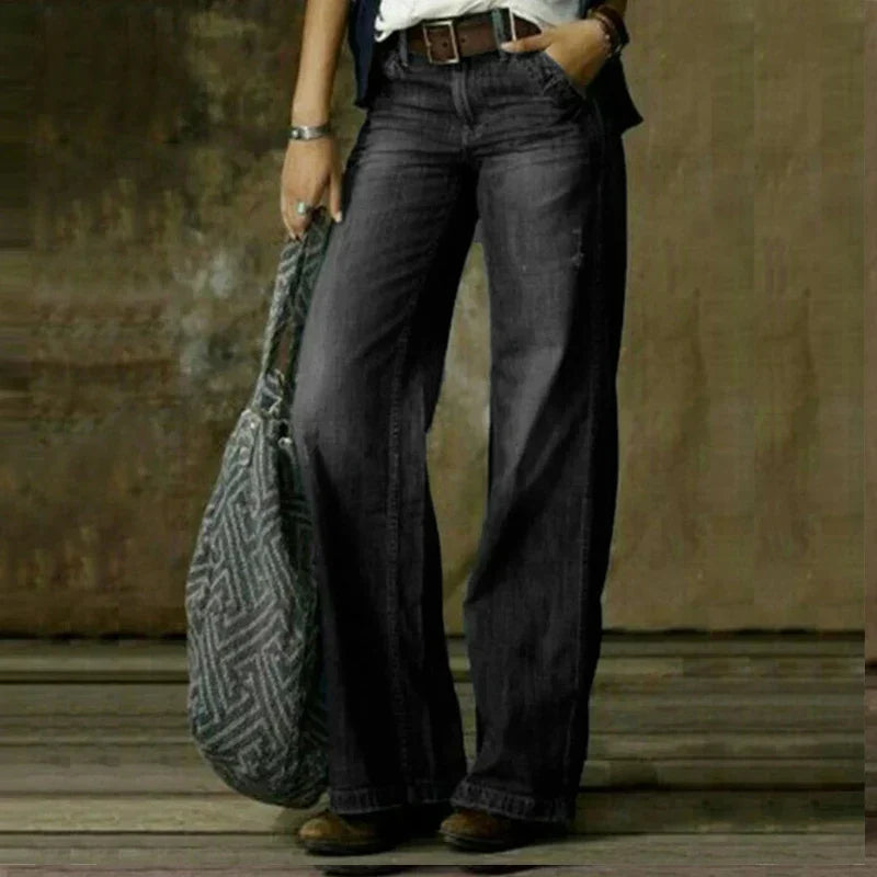 Women's High-Waisted Wide-Leg Jeans | Comfortable Fit & Timeless Cut