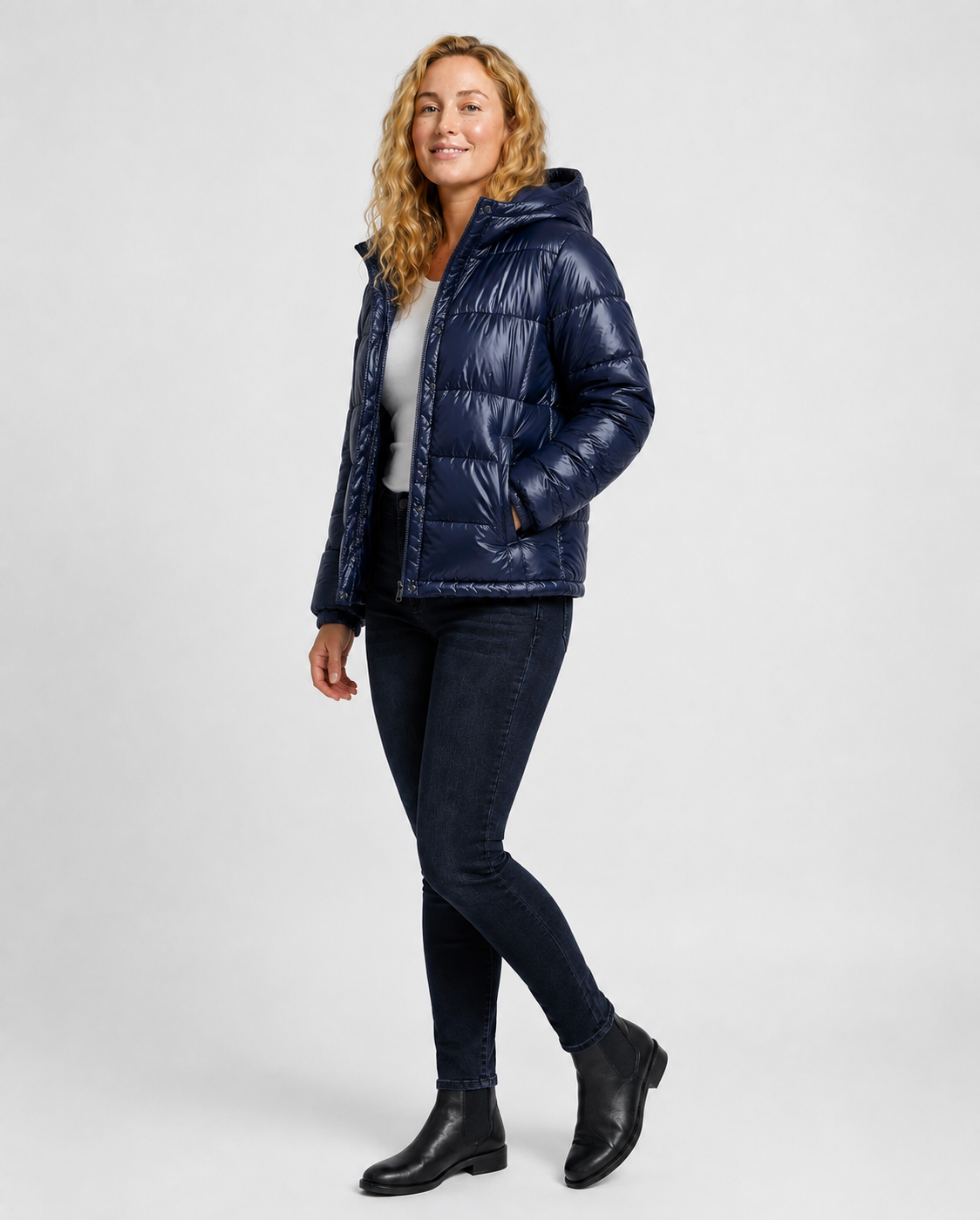 Women's Quilted Jacket | Hood & Pockets