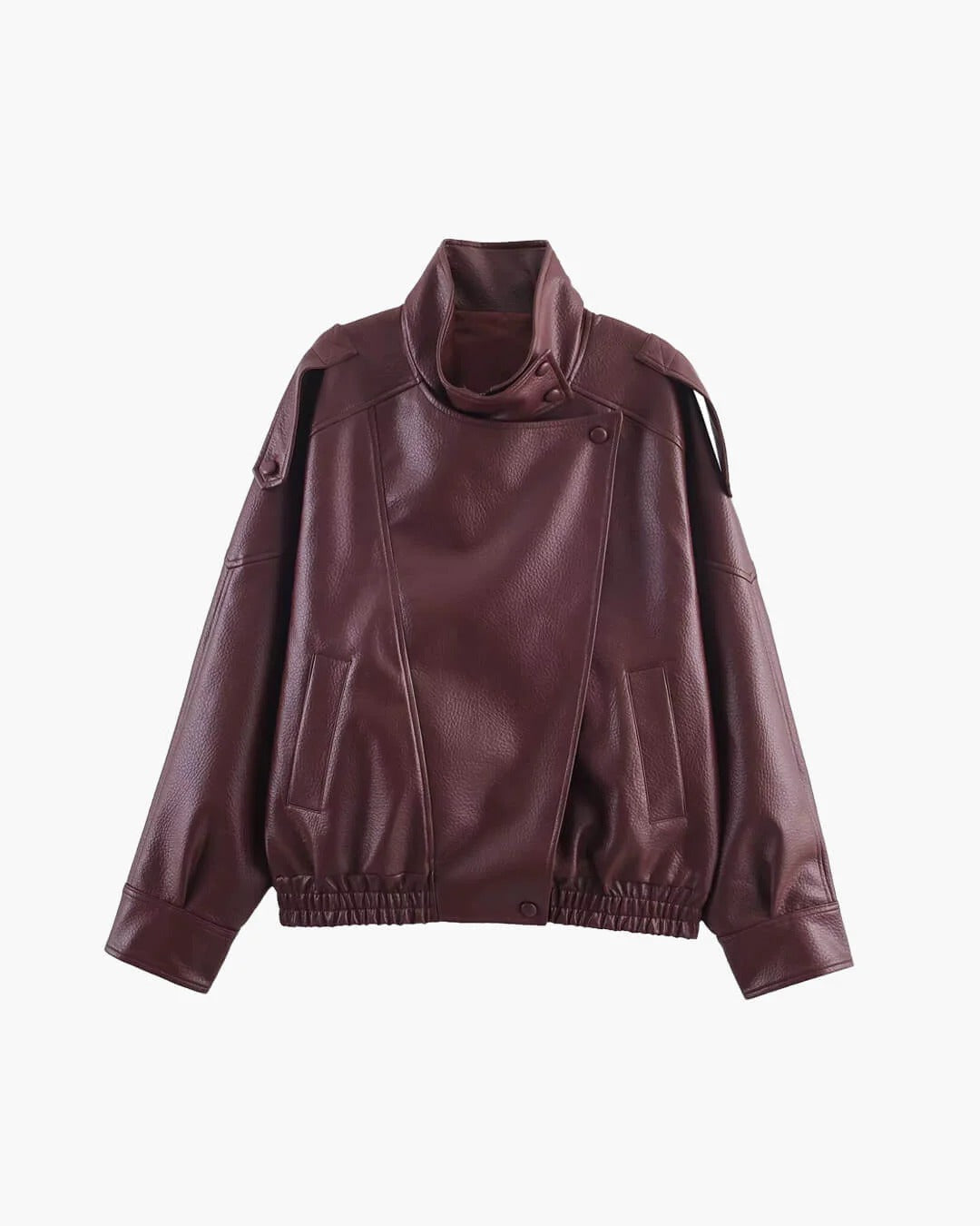 Women's Biker Jacket | Oversized Cut with High Collar