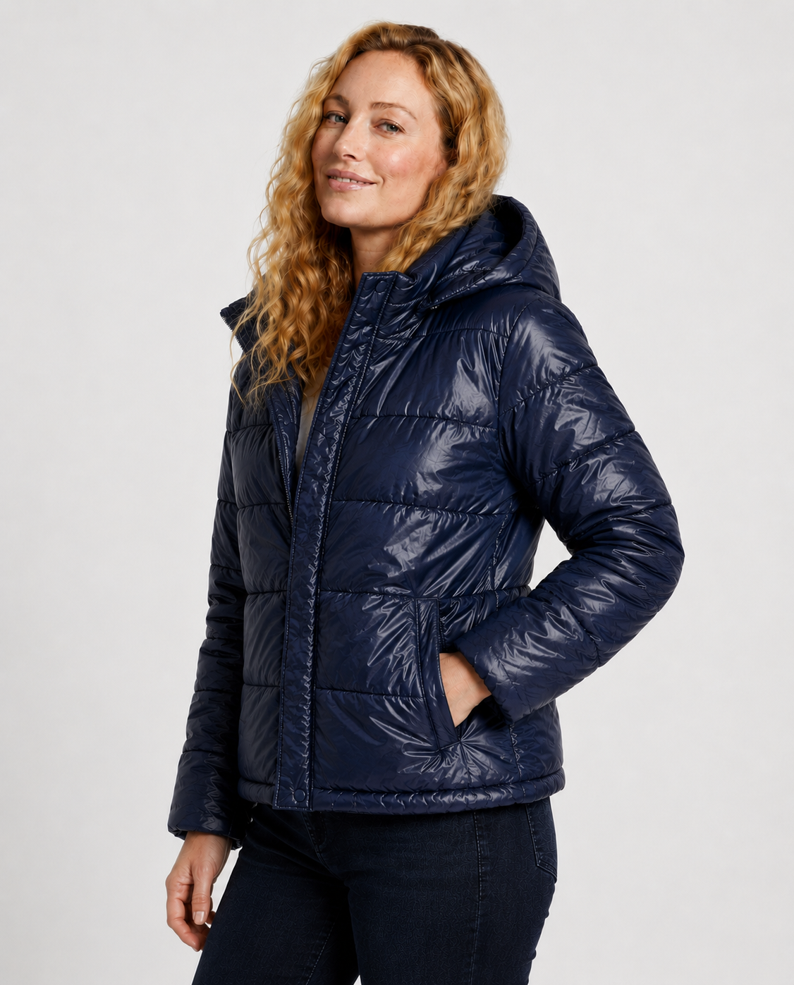 Women's Quilted Jacket | Hood & Pockets